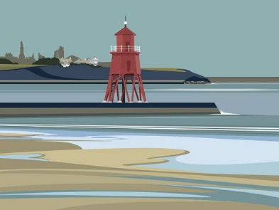 Ian Mitchell - South Shields, Herd Groyne lighthouse - Landscape