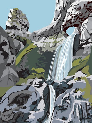 Ian Mitchell - Gordale Scar Waterfall - Portrait